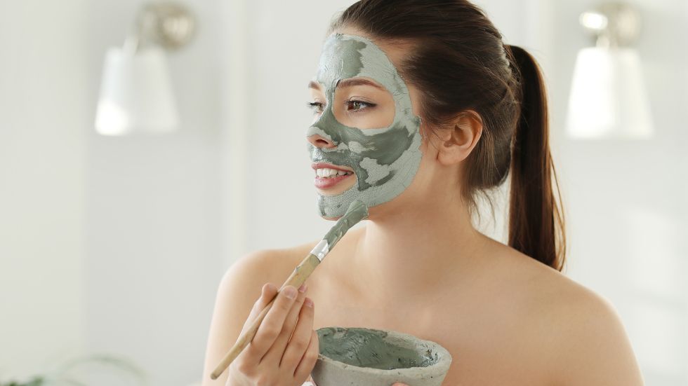 l’argile verte en masque visage