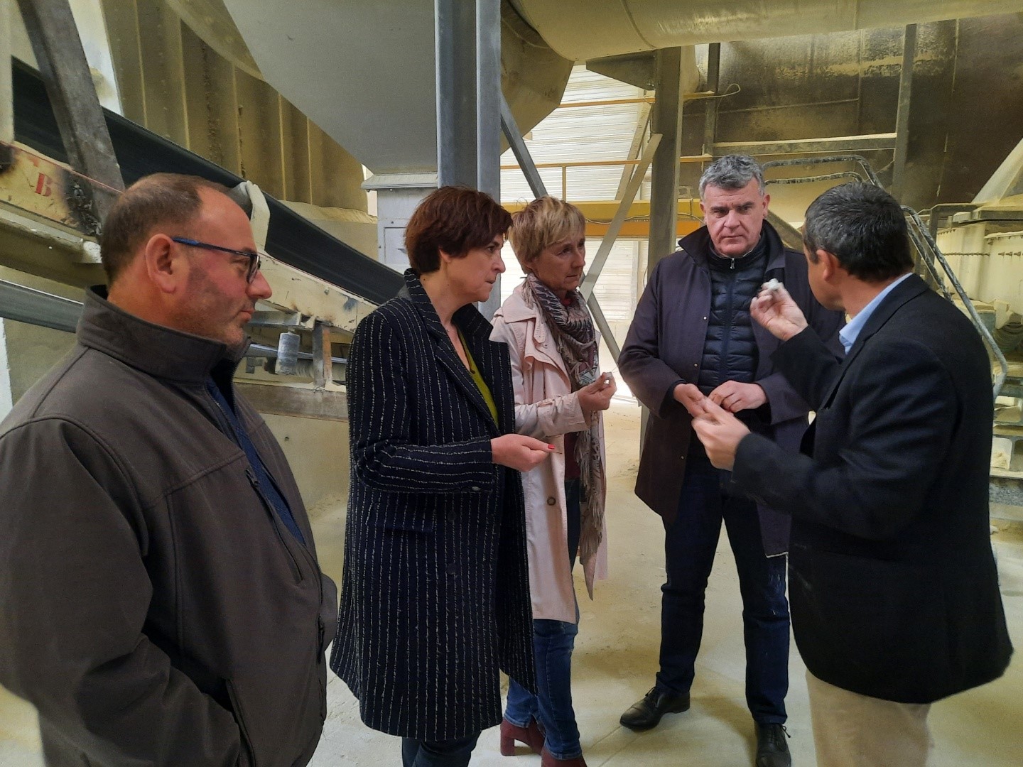 Local elected officials visiting Argile du Velay